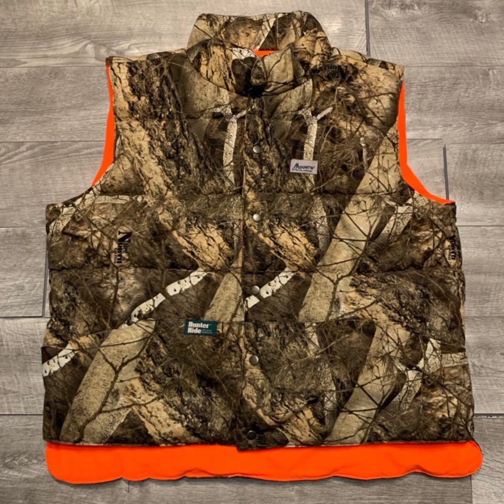 Mount’N Prairie Naked North Hunter Hide Mens Camouflage Vest Jacket Size XLarge
